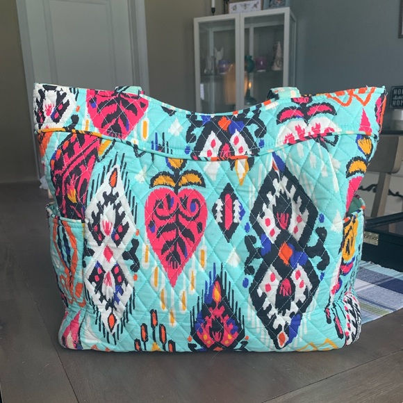 Vera Bradley Pleated tote Aztec Pueblo print good used condition - Picture 2 of 4
